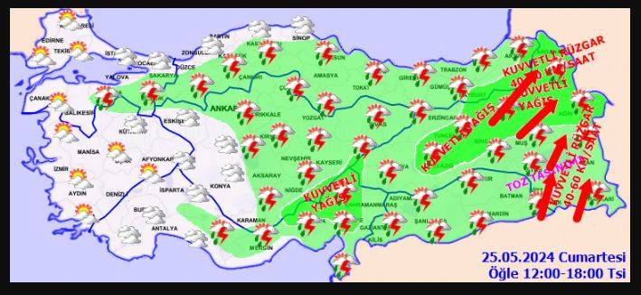 Ankara'nın kuzey ve batısı için gök gürültülü sağanak uyarısı 15